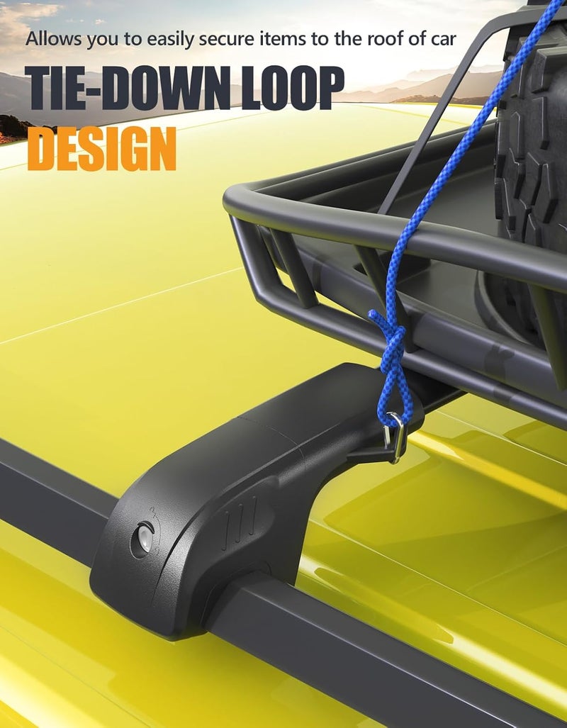 KINGGERI 300lbs Lockable Roof Rack Cross Bars Compatible with Kia EV9 2024-2026 GT-Line (Not for Wind & Land) with Raised Side Rails, Heavy Duty Aluminum Roof Rails Crossbars Luggage Accessories - Image 5